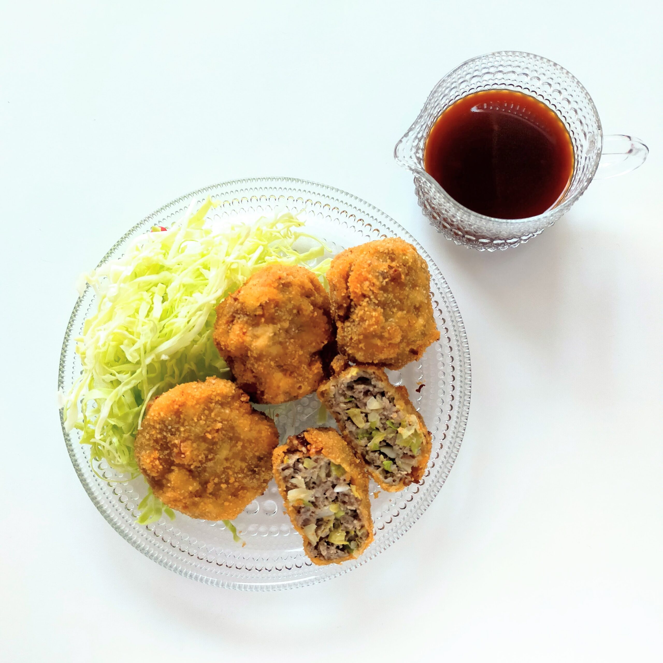 Menchikatsu With Plentiful Spring Cabbage Piece Of Oishi